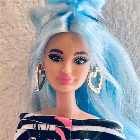 barbie doll blue hair|More.